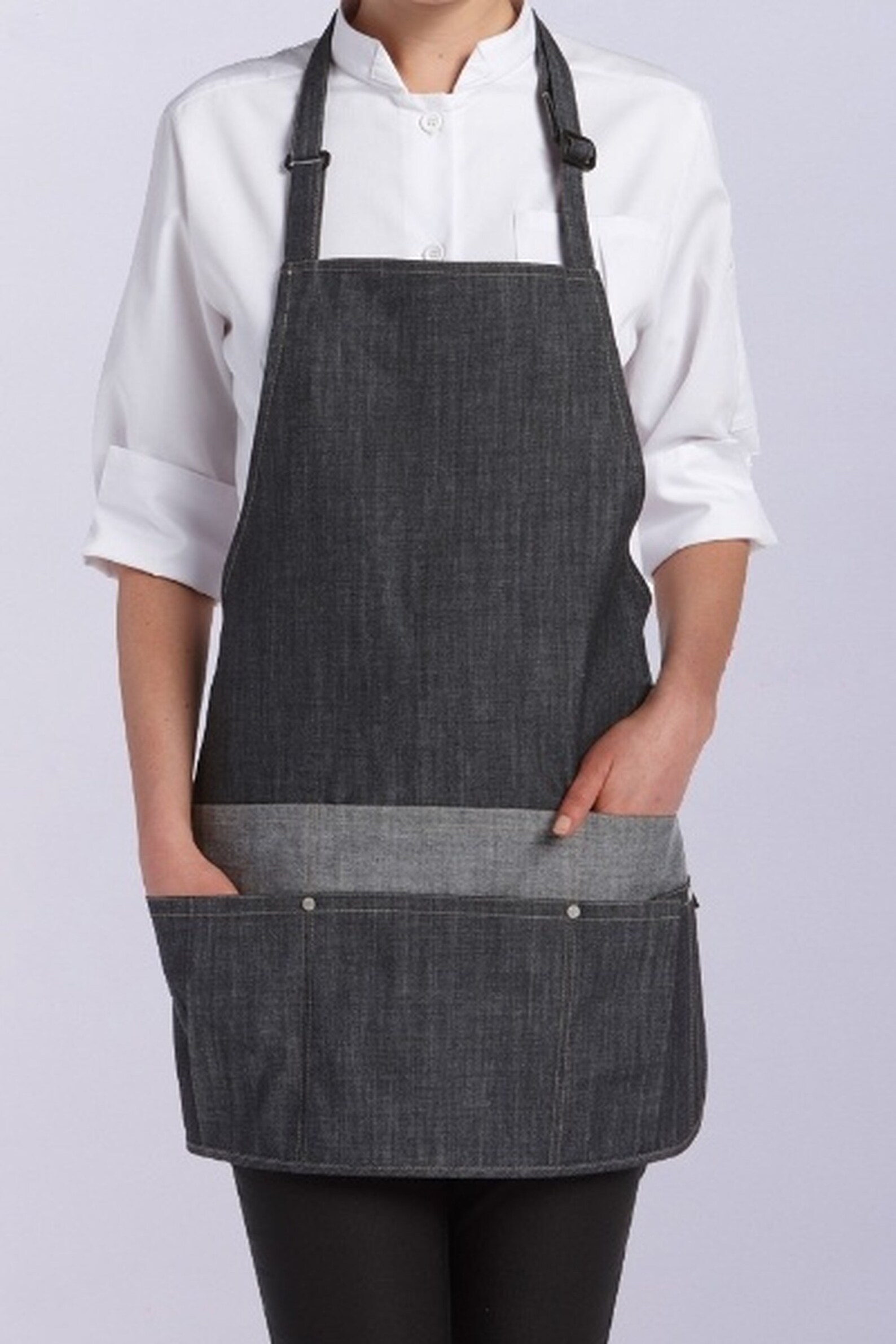 Barber Denim Apron Mixed Fabric Essential Worker Hairdresser Etsy