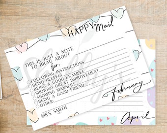 Happy Mail Digital Download 12 months Printable Instant Download