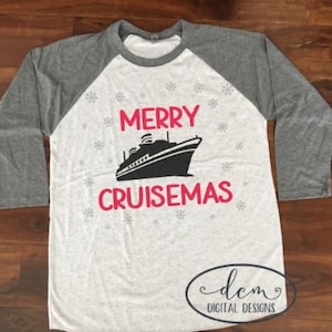 Merry Cruisemas, Crucero de vacaciones de Navidad SVG, Descarga instantánea, Imprimible, JPEG, PNG, vacaciones en crucero familiar