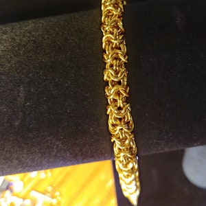 Gold Turkish Round Chain Maille Bracelet - Etsy