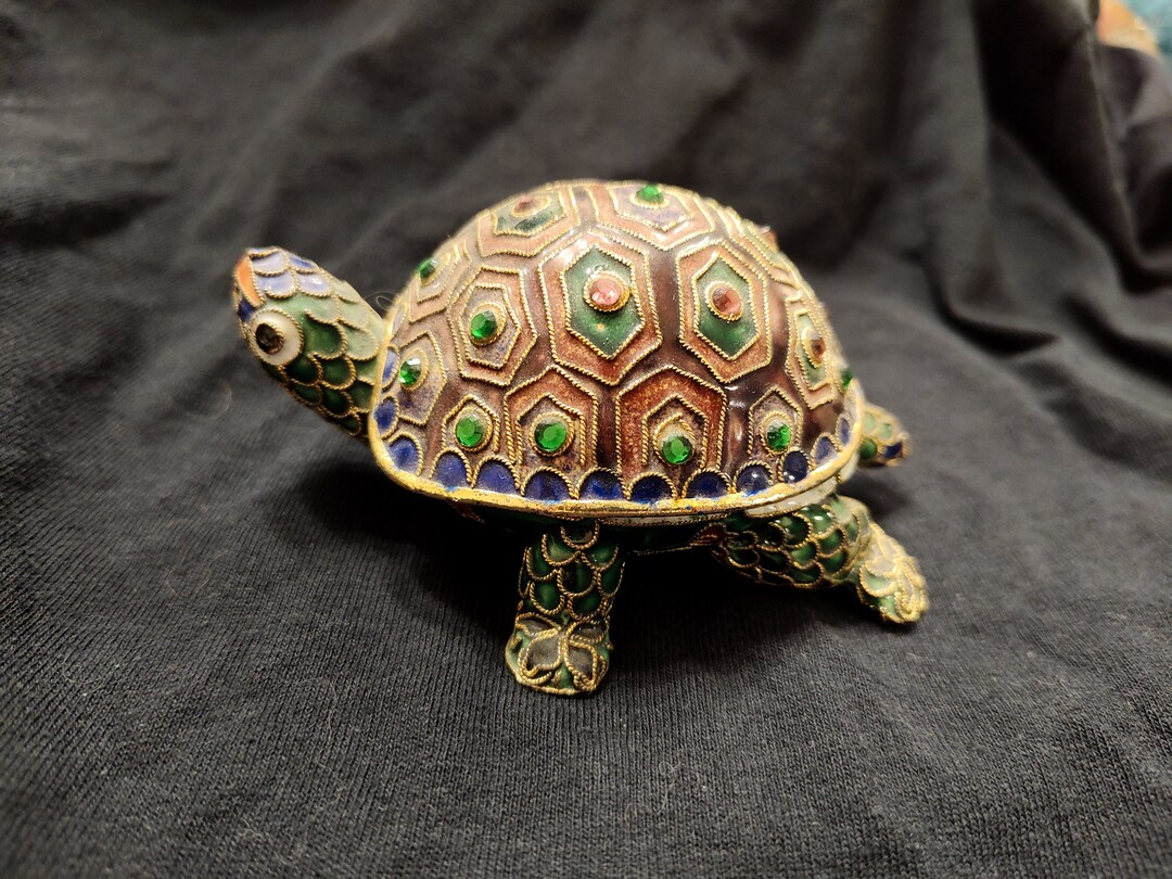 Cloisonne Turtle Box - Etsy