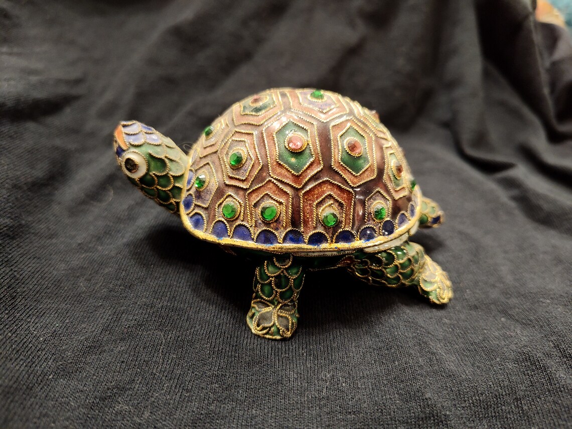 Cloisonne Turtle Box - Etsy