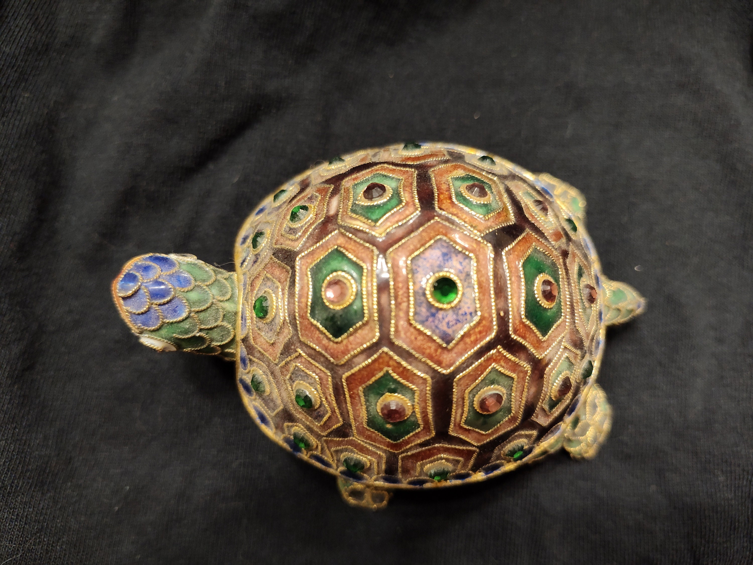 Cloisonne Turtle Box - Etsy