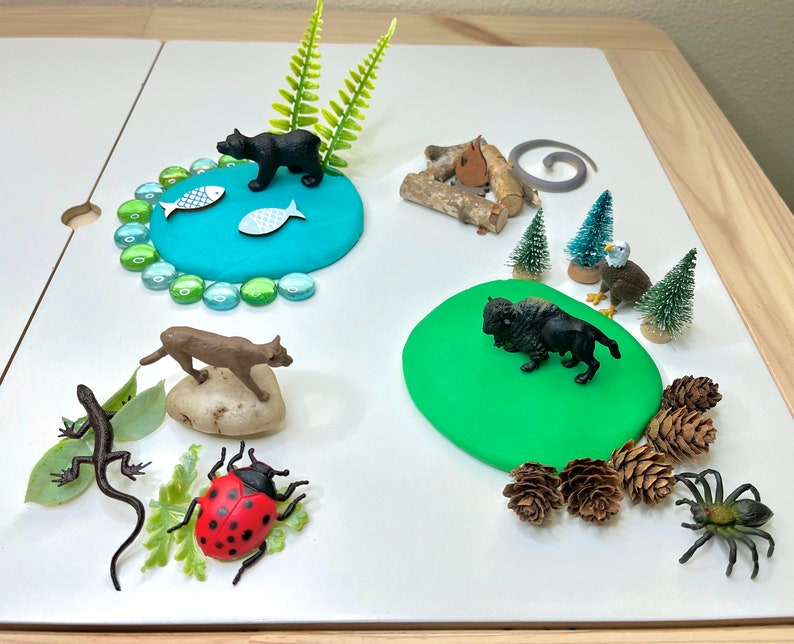 Wildlife Sensory Kit | Play Dough Sensory Bin | Nature Activity ...