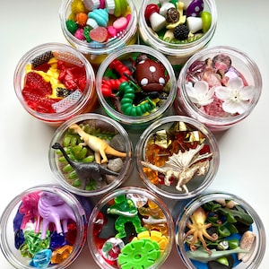 Mini Sensory Jars | Party Favors | On the Go Activities | Class Gifts | Sensory Dough | Sensory Sand | Toddler Gift | Busy Bag