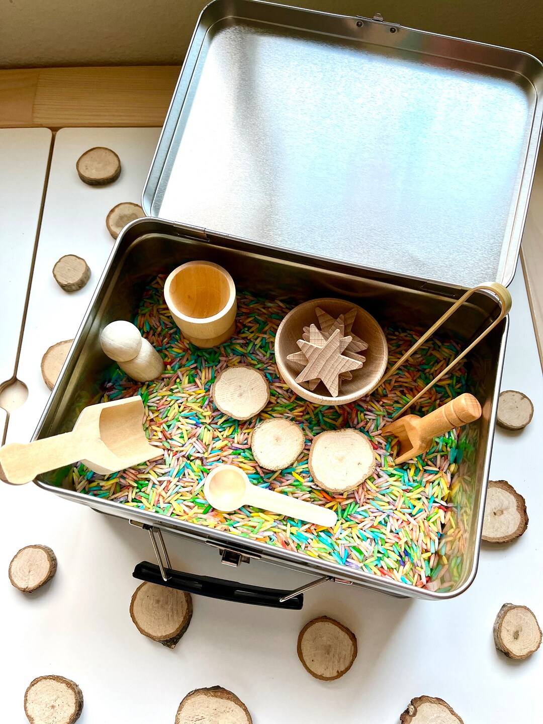 Toddler Montessori Sensory Bin My First Sensory Bin Sensory Etsy