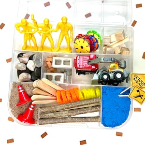 Construction Sensory Kit | Sensory Sand Kit | Building | Blocks & Bricks | Busy Box