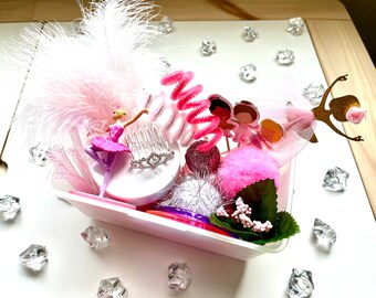 Ballerina Mini Sensory Bin | Play Dough Sensory Kit | Dance | Toddler Gift | Busy Box
