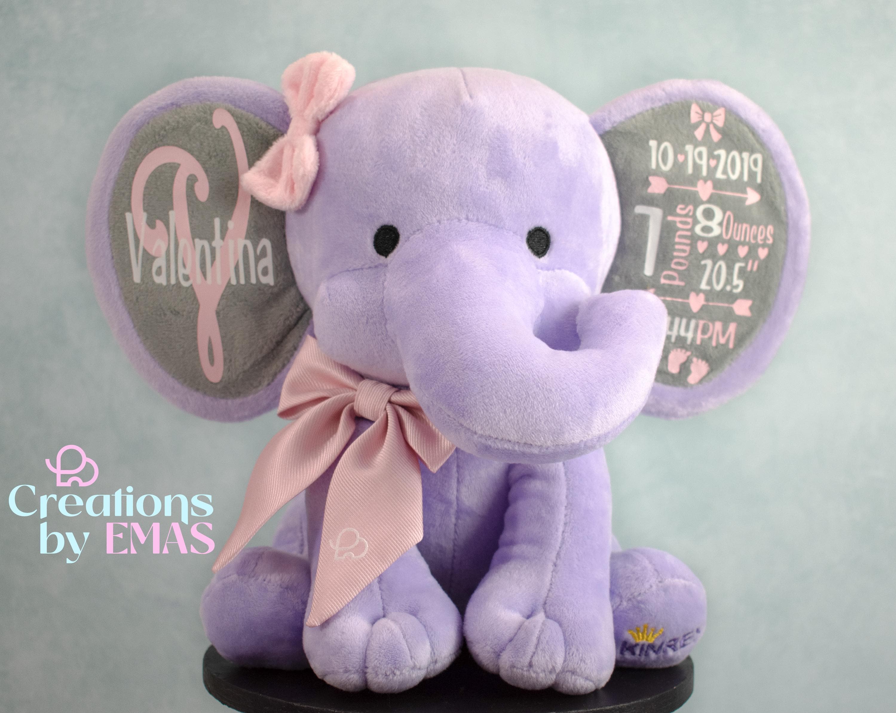 Personalized stuffed elephant new arrivals