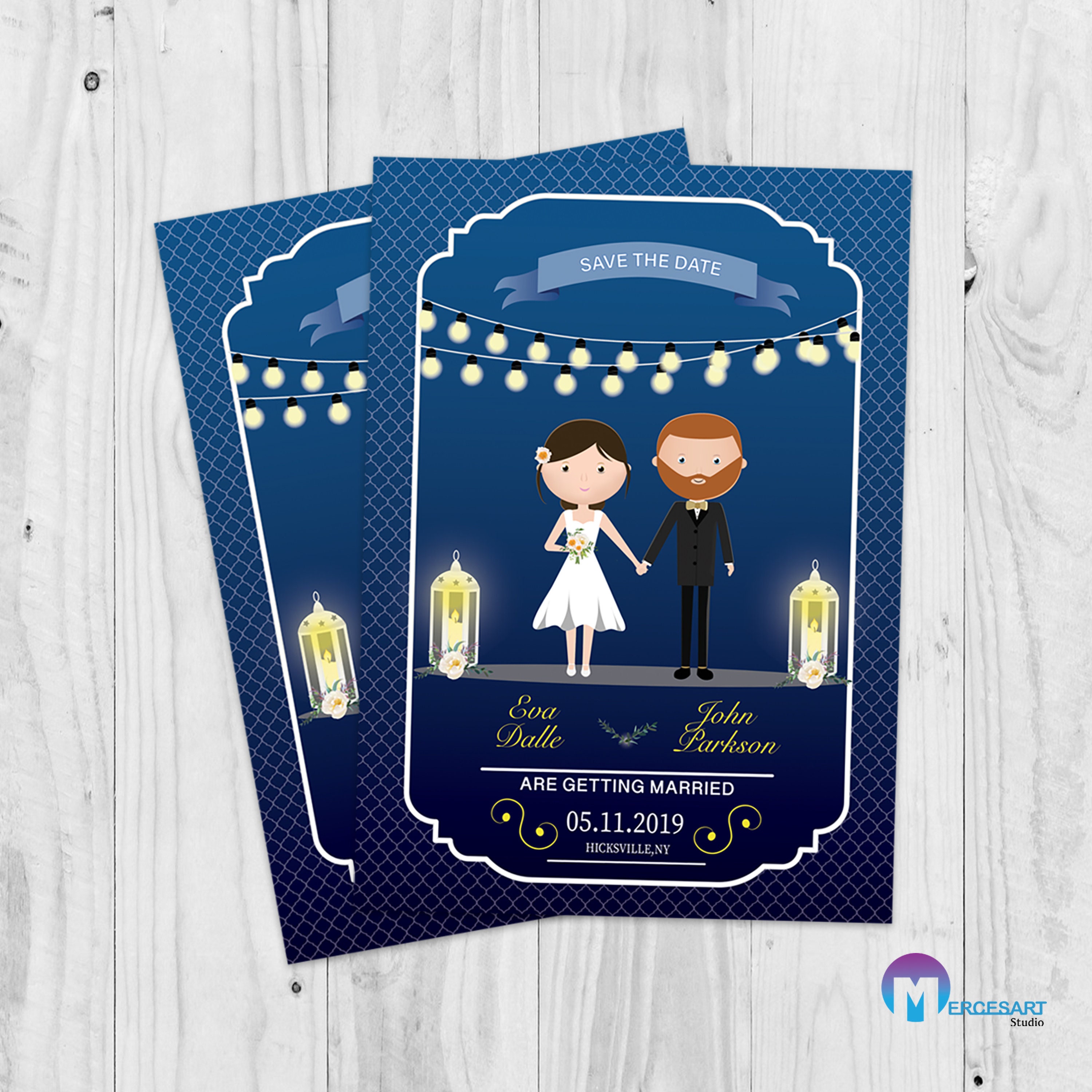 Cartoon Save The Date Cartoon Wedding Invitation Portrait Bride Groom Cartoon Customized Personalized Invite Invitation Ideas Illustration