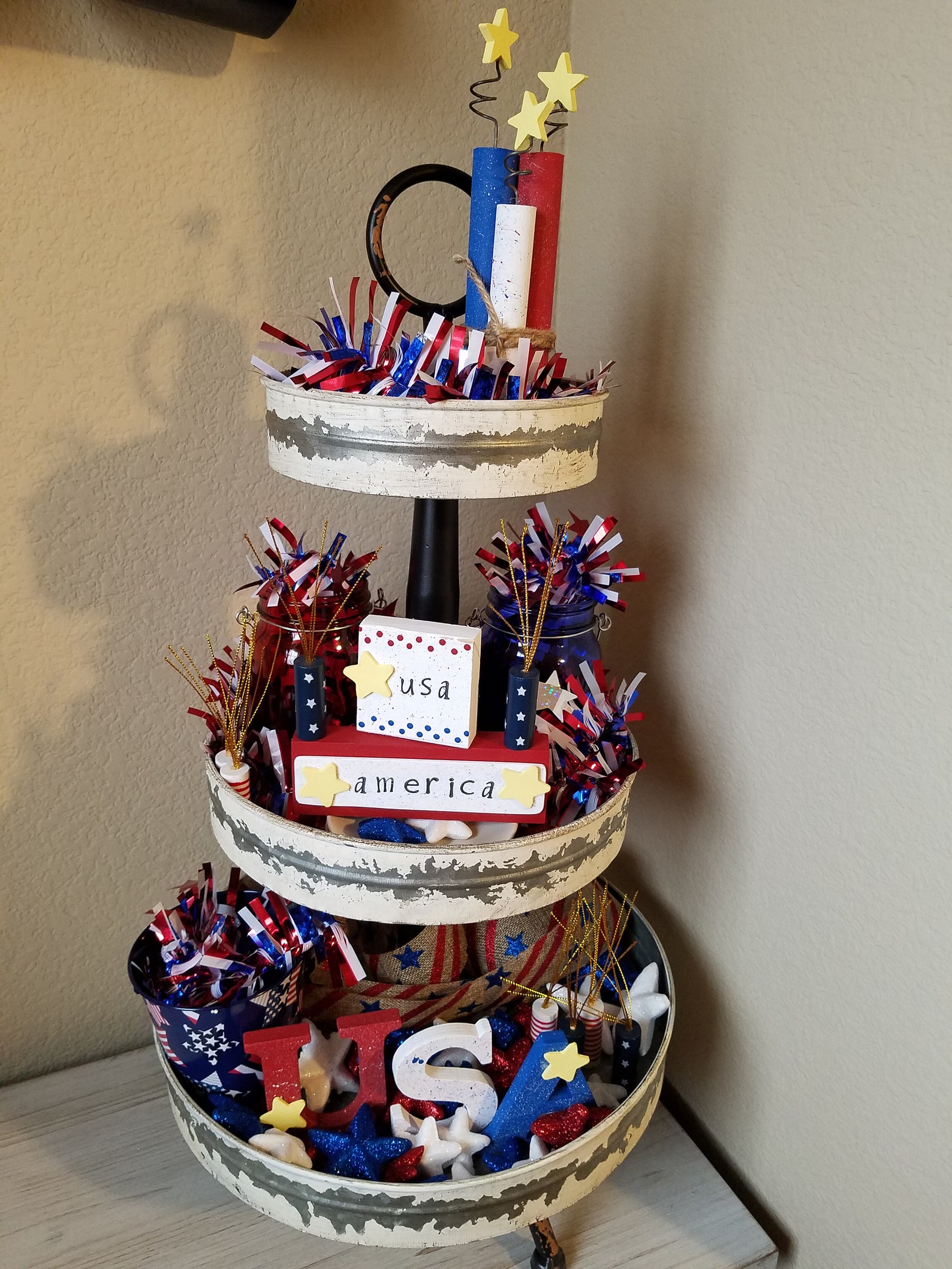 Tray filler Fireworks 4th of July Decor Firecrackers USA Etsy