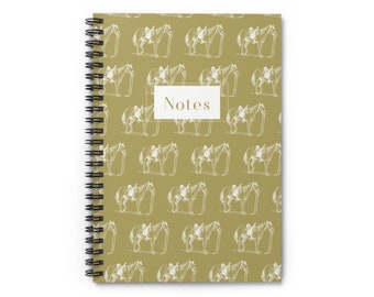 Saddle Horse Western Spiral Notebook - Ruled Line (Yellow)