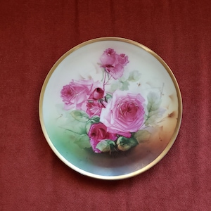 Roses are Red Plates are pretty  E W Turn Ernst Wahliss Vienna Porcelain