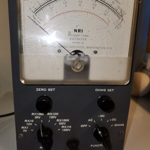Watt's up Check Out the Vintage NRI Vacuum Tube Voltmeter - Etsy