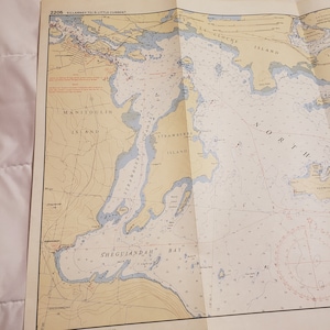 Salpa via!  Vintage Georgian Bay North Channel Chart Killarney to Little Current Chart 2205 1980