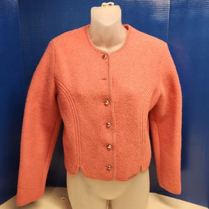 Geiger Rose Boiled Wool Vintage Adult Small Project Jacket Made in Austria