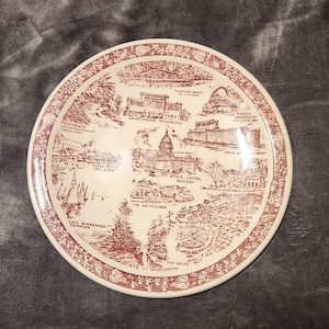 Wisconsin Souvenir Vernon A.C. McClurg & Co.  Kilns Vintage Plate