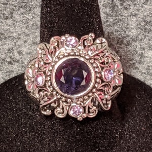 Ring, With Amethyst-colored &quot;Gem&quot;...perfect for Victorian or Gothic Events.