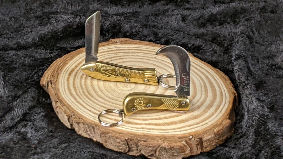 Set Two Minipocket Knives Cute Pocket Knife Set Small Mini Etsy