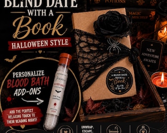 Halloween Blind Date With a Book | Mystery Book Gift Box for Her | Spooky Book Lover Gift | Halloween Reading Gift | Cozy Fall Gift