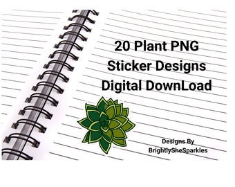 Succulent PNG Sticker Bundle