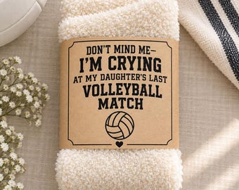 Senior Night Mom Gift Fuzzy Socks | Don’t Mind Me I’m Crying at My Daughter’s Last Game | Volleyball Basketball Wrestling Softball Dance