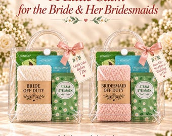 Bride Gift Set with Fuzzy Socks and Face Masks, Bridal Shower Gift, Engagement Gift for Her, Wedding Relaxation Kit