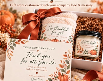 Corporate Thank You Gift Box, Customer Appreciation, Employee Gifts, Cozy Socks and Candle