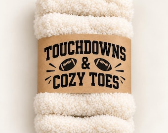 Football Game Day Fuzzy Socks, Funny Football Fan Gift, Cozy Stocking Stuffer