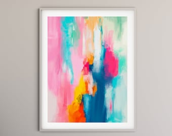 Colorful Abstract Art, Digital Download, Printable Art, Contemporary Wall Art