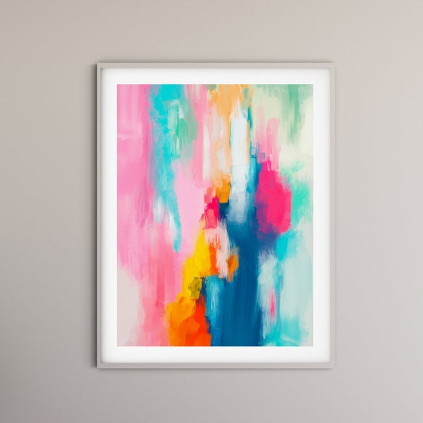 Colorful Abstract Art, Digital Download, Printable Art, Contemporary Wall Art