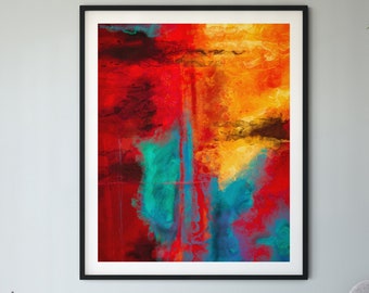 Colorful Abstract Art, Digital Download, Printable Art, Contemporary Wall Art