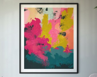 Colorful Abstract Art, Digital Download, Printable Art, Contemporary Wall Art