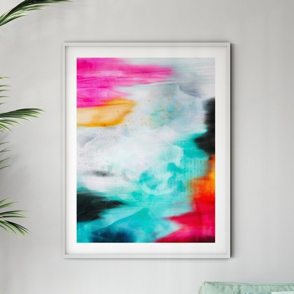 Colorful Abstract Art, Digital Download, Printable Art, Contemporary Wall Art