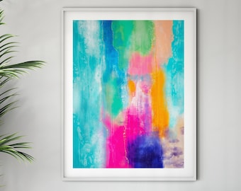 Colorful Abstract Art, Digital Download, Printable Art, Contemporary Wall Art