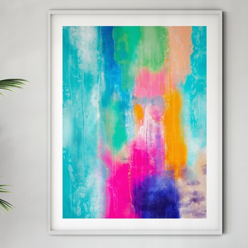 Colorful Abstract Art Printable Wall Art Painting Downloadable - Etsy