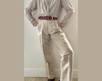 【１着でも送料無料】 1910-20s Etsy - Breeches Knickerbockers Linen Vintage パンツ