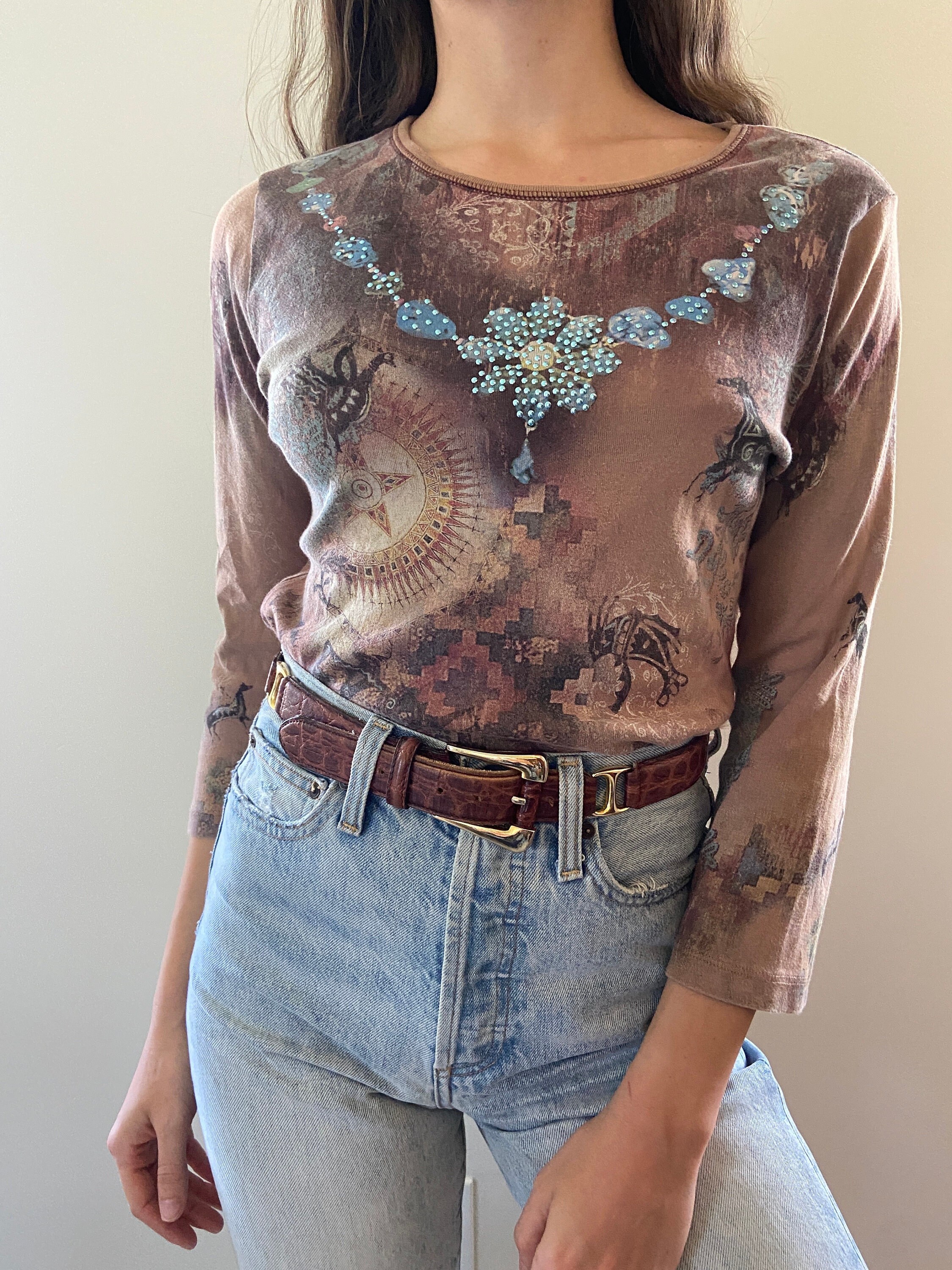 Vintage Y2K Fairygrunge Graphic Top / Long Sleeve