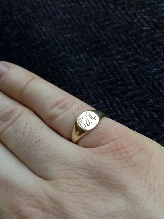etsy gold signet ring
