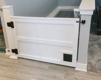 Custom wooden gate | Baby gate | Pet gate | Stairway gate| White wooden baby gate| Farmhouse gate| Barn door baby gate| Baby gate for stairs