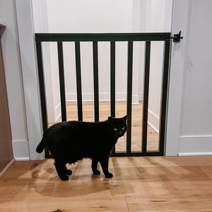 Custom black spindle wooden gate | Baby gate | Stairway gate| wooden baby gate| Farmhouse gate| Barn door baby gate| Baby gate for stairs