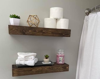 Floating shelves | Wood floating shelves | Shelves for kitchen | decorative shelves | shelves for bathroom | farmhouse shelves | handmade