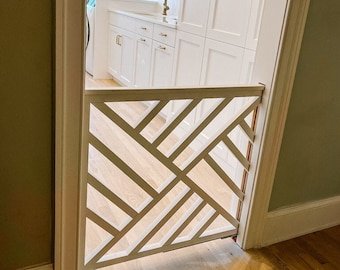Baby gate | Custom Baby Gate | Dog Gate | Modern Baby Gate | Stairway gate| Half Dutch Door | Geometric Baby Gate