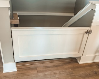 Custom wooden gate | Baby gate | Pet gate | Stairway gate| White wooden baby gate| Farmhouse gate| Barn door baby gate| Baby gate for stairs