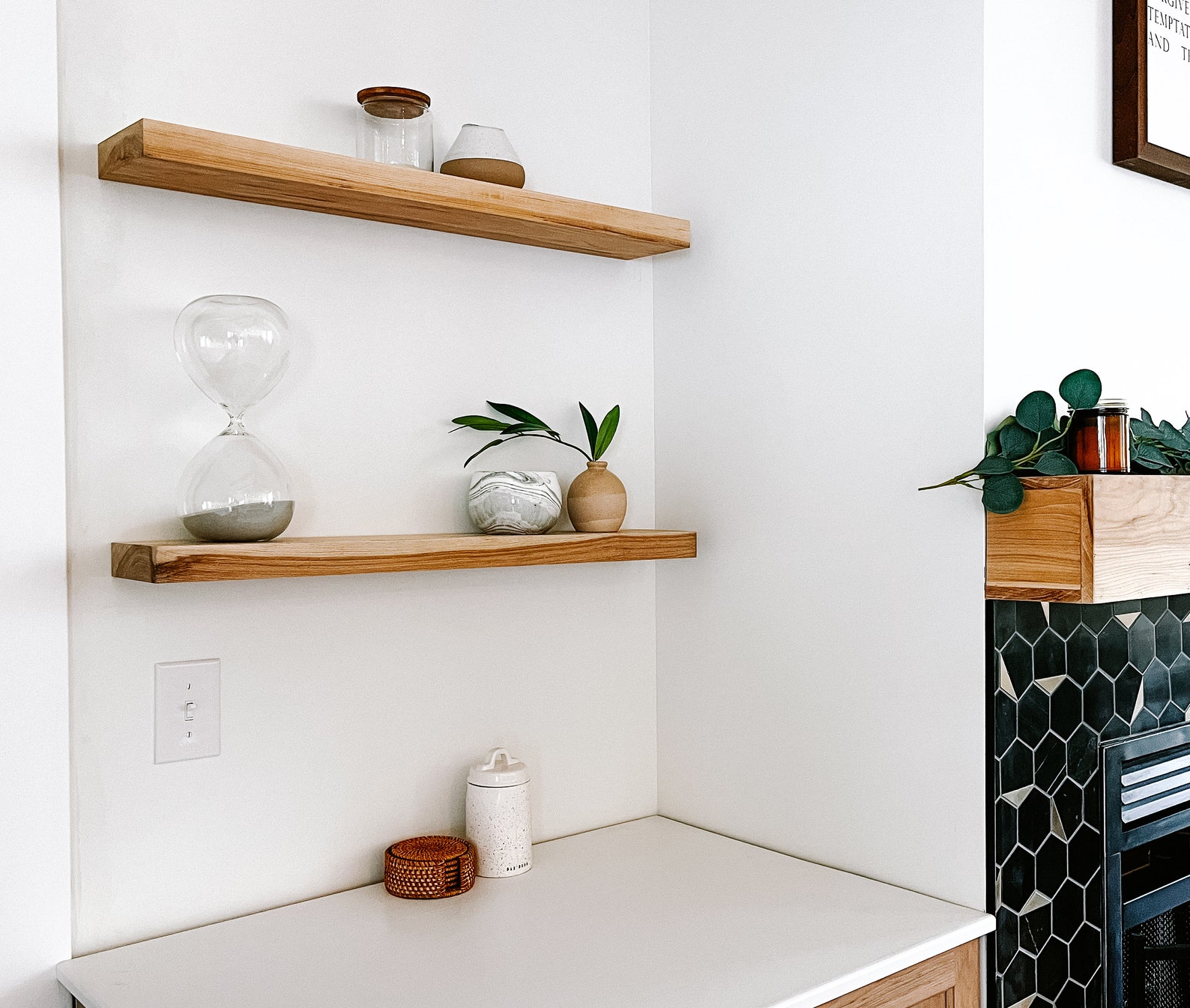 Floating Shelves Hickory Floating Shelves Hickory Shelf Etsy