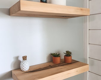 Solid wood floating shelves | Easy to install | Maple floating shelves | Solid maple floating shelf | Handmade floating shelf | Solid shelf