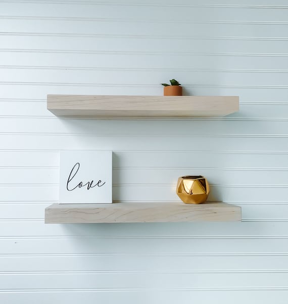 Solid Maple Floating Shelves