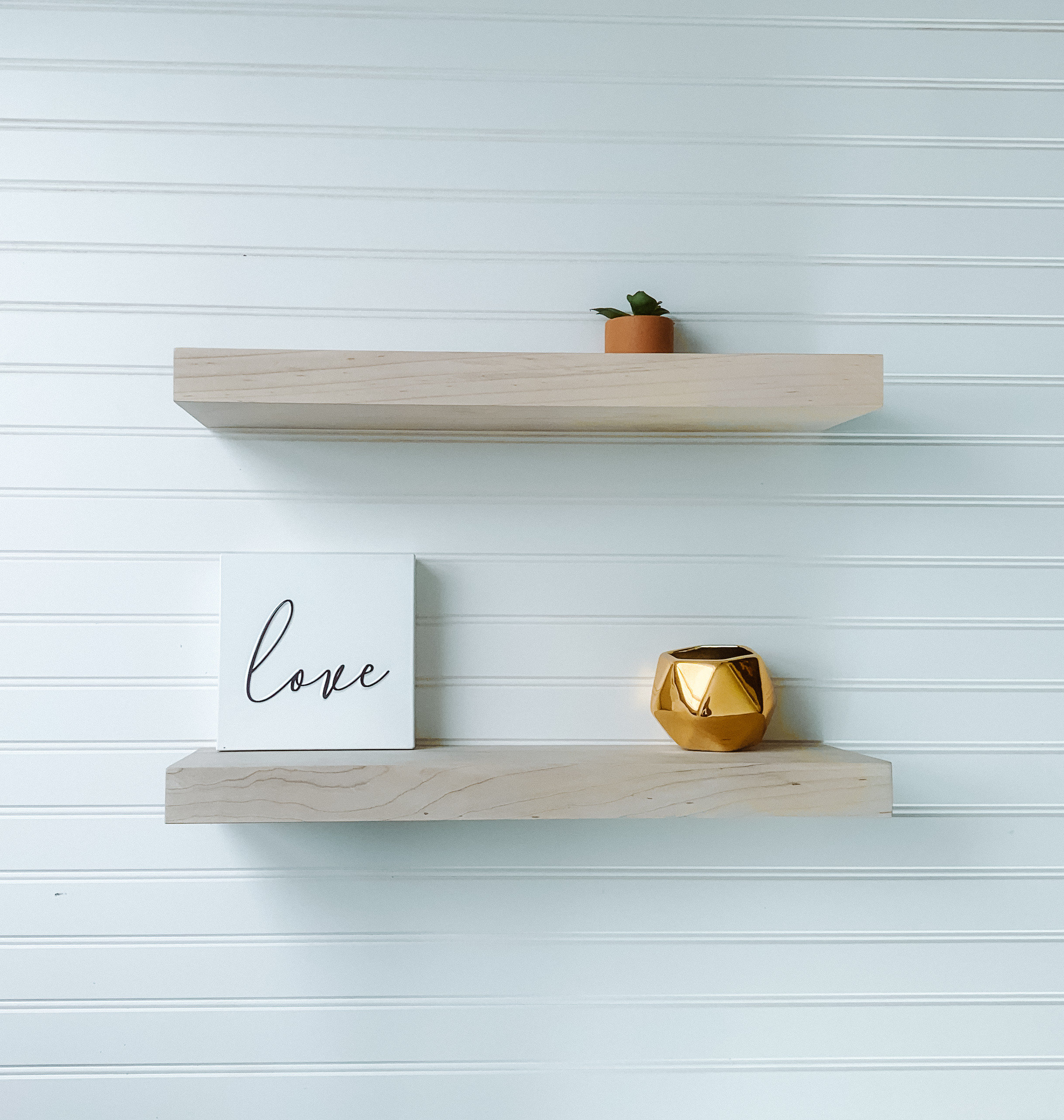 Solid Wood Floating Shelves Easy to Install Maple Floating Etsy