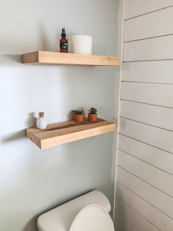 Solid Maple Floating Shelves