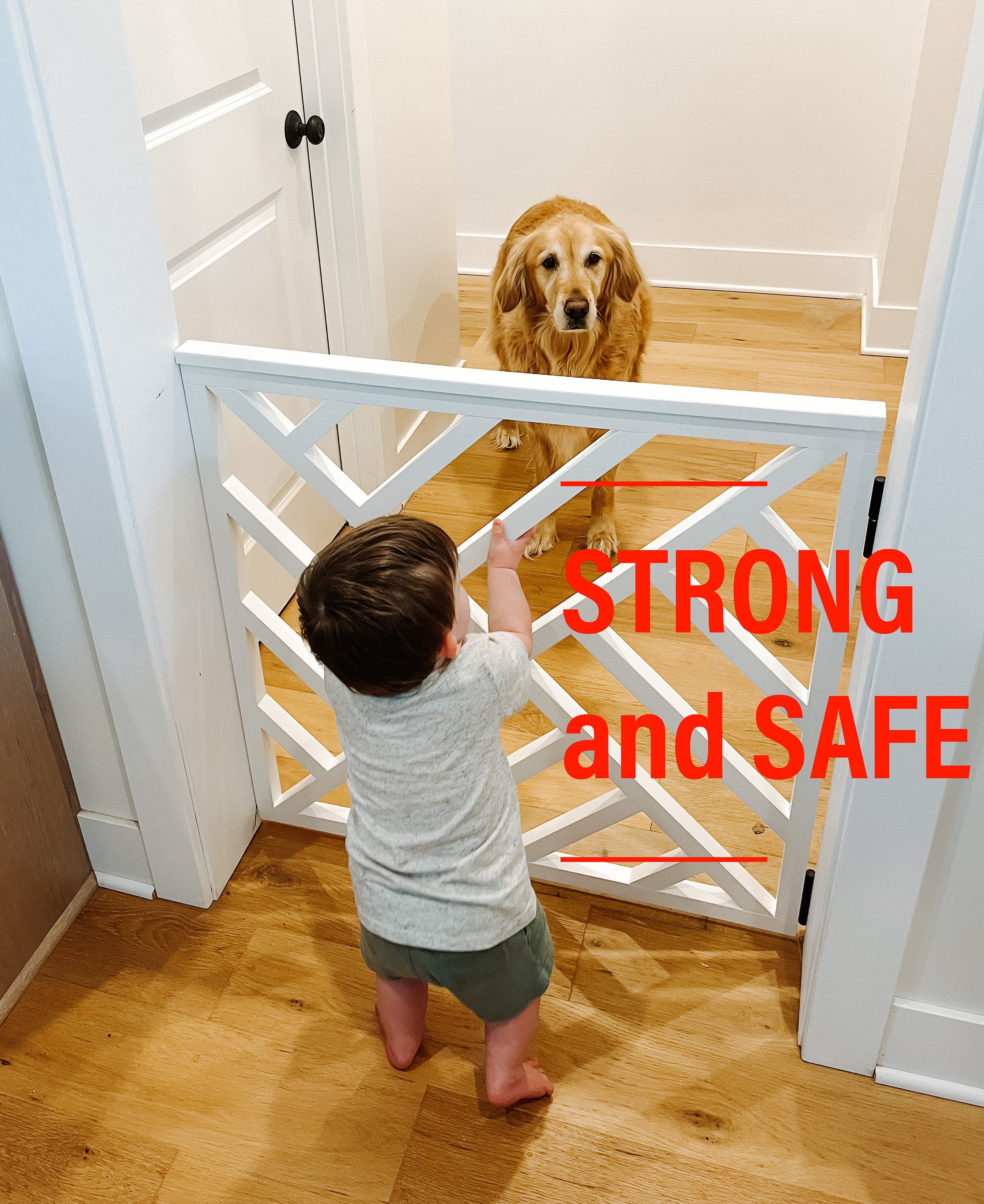 Strong baby top gate for dog